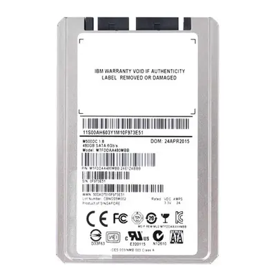 MTFDDAA480MBB-2AE1ZABBB Micron RealSSD M500DC 480GB Multi-Level Cell SATA 6Gb/s NAND Flash 1.8-Inch Solid State Drive