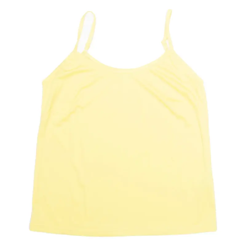 HEATHER VALLEY Womens Camisole Top Yellow M