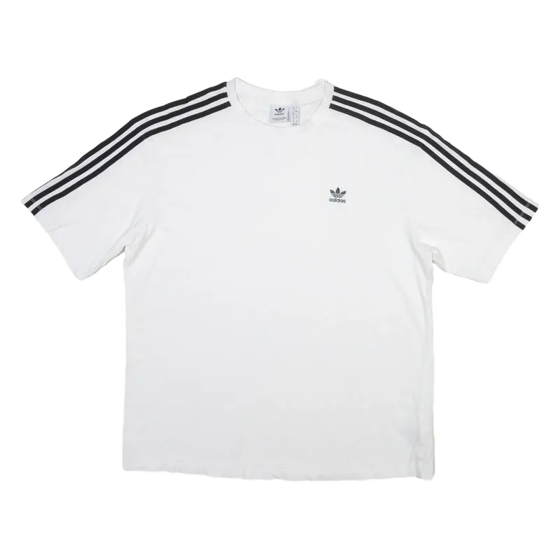 ADIDAS ORIGINALS Womens T-Shirt White Crew Neck UK 12