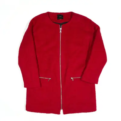 Overcoat Jacket Red Womens L