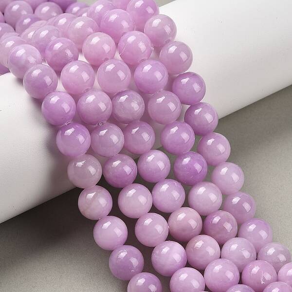 Natural Dyed Yellow Jade Gemstone Bead Strands
