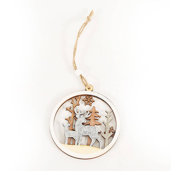 Christmas Wooden Pendant Decoration