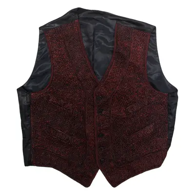 Mens Waistcoat Red 90s M