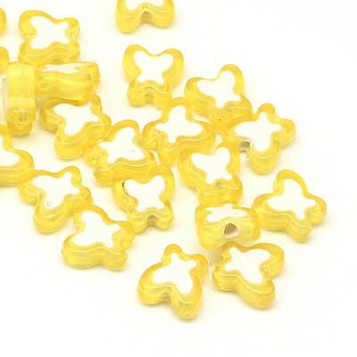 Transparent Butterfly Acrylic Beads