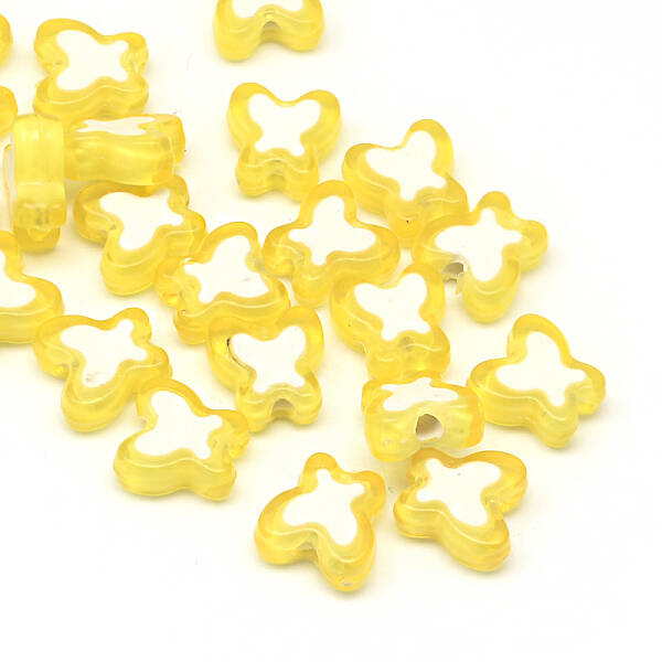 Transparent Butterfly Acrylic Beads