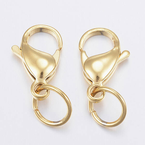Ion Plating(IP) 304 Stainless Steel Lobster Claw Clasps