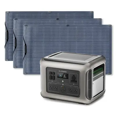 ALLPOWERS Solar Generator Kit 2500W (R2500 + SF100 100W Flexible Solar Panel)
