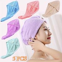5 PCS Hair Drying Towel Microfiber Towel Soft Shower Towel Women's Wet Hair Drying Towel Highly Absorbent Quick Drying Towel ...