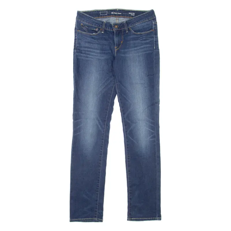LEVI'S Modern Rise Womens Jeans Blue Slim Straight Stone Wash W28 L30