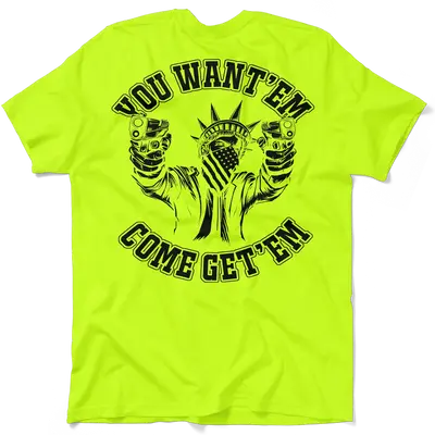 Come Get'em - Safety Yellow T-Shirt