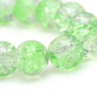 Baking Painted Crackle Glass Bead Strands