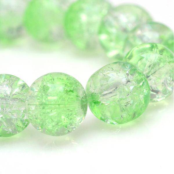 Baking Painted Crackle Glass Bead Strands