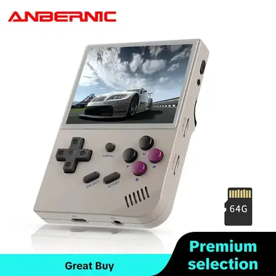 Anbernic RG35XX Wireless Handheld Game Console, Retro Games Consoles with 3.5 Inch IPS Screen, Linux System Game Console wi...