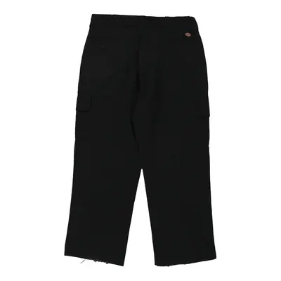 Dickies Cargo Trousers - 39W 30L Black Cotton Blend