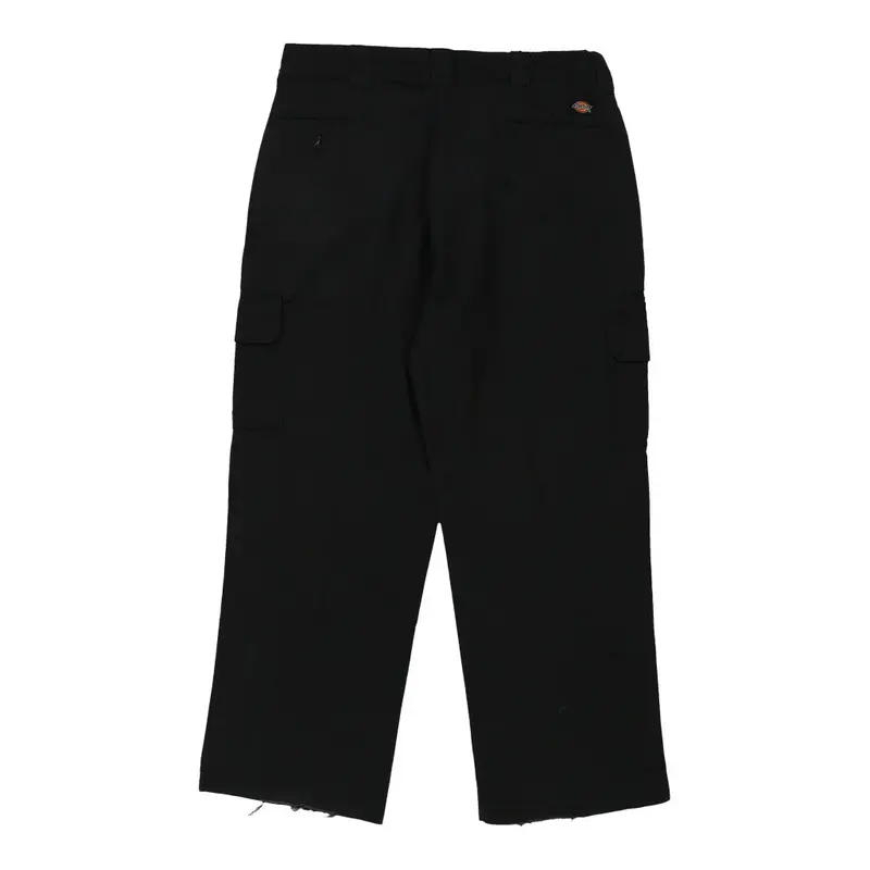 Dickies Cargo Trousers - 39W 30L Black Cotton Blend