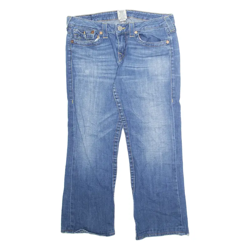 TRUE RELIGION Mens Jeans Blue Regular Straight Stone Wash W32 L27