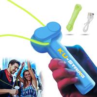 Glow in The Dark Loop Rope Launcher Propeller, Game Shooter String Toy, Hand Held Novelty Fun LED, Rope Pressure Reducer, Bir...