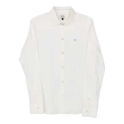 Age 16 Armani Shirt - Large White Cotton Blend