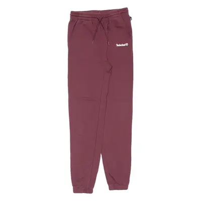 TIMBERLAND Womens Joggers Maroon Tapered XS W24 L28