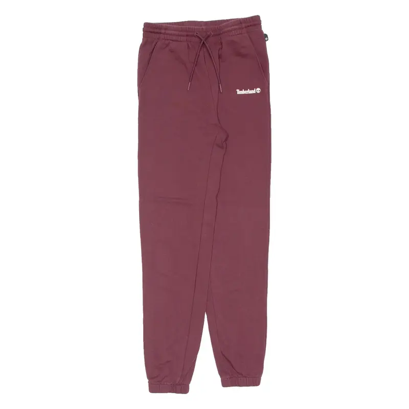 TIMBERLAND Womens Joggers Maroon Tapered XS W24 L28