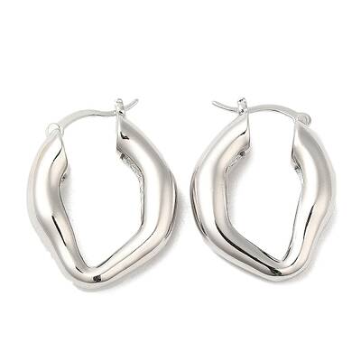 Rack Plating Brass Hoop Earrings for Women