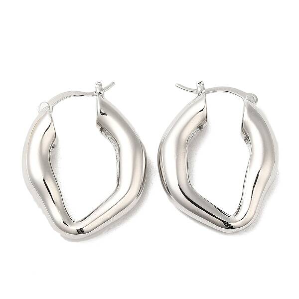 Rack Plating Brass Hoop Earrings for Women