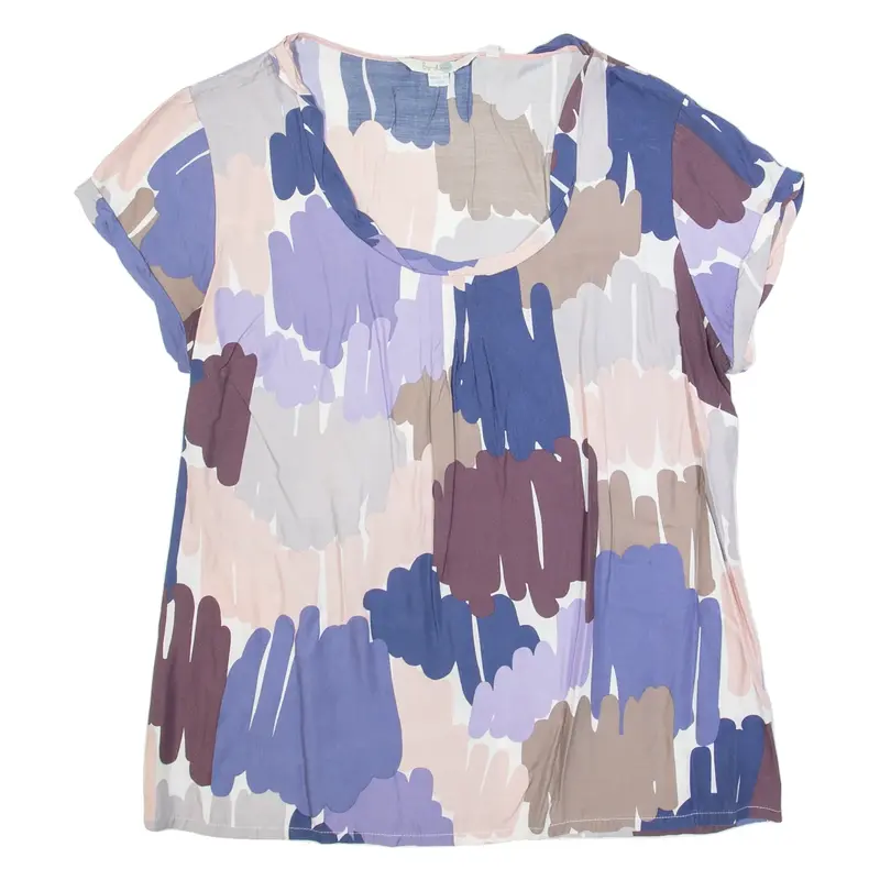 BODEN Womens Printed Blouse Blue Crazy Pattern UK 12