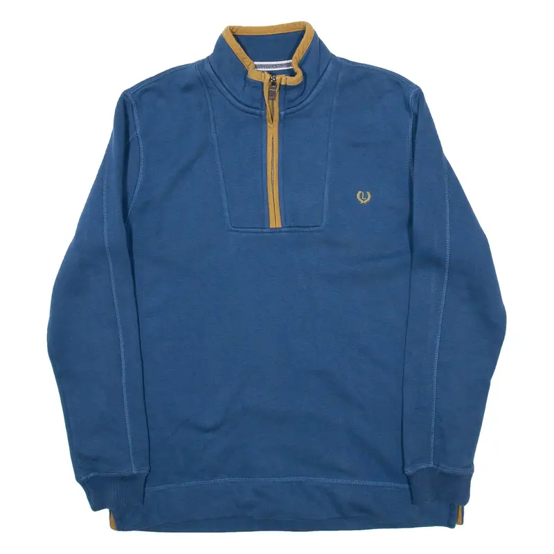 Lincoln Mens Sweatshirt Blue 1/4 Zip M