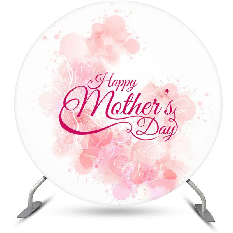 Aperturee Simple Folral Circle Happy Mothers Day Backdrop | Backdrops For Mothers Day | Mother'S Day Backdrop Diy | Mother'S ...