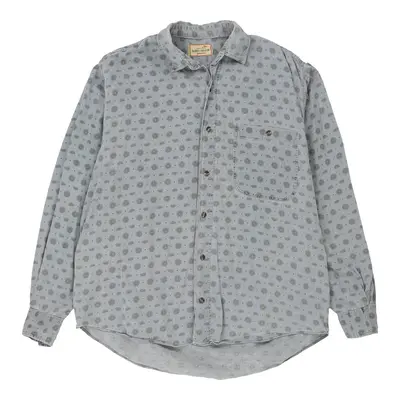 James Dillon Patterned Shirt - Medium Grey Cotton