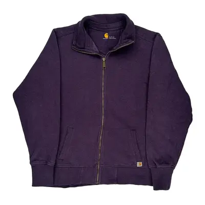 Carhartt Zip Up - Large Purple Cotton Blend | Size: large