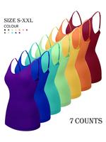 Women's Solid Adjustable Cami Top, Casual Comfortable Breathable Backless Sleeveless Top for Daily Wear, Ladies Clothes for A...