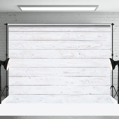 White Wood Grain Retro Wall Backdrop For Photography - Aperturee