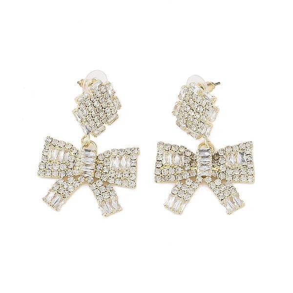 Brass Micro Pave Cubic Zirconia Stud Earrings