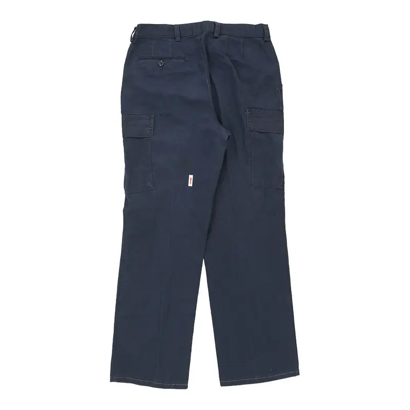 Edwards Cargo Trousers - 30W UK 10 Blue Cotton