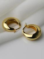 1 Pair Women's Elegant Minimalist Hoop Earrings, Trendy All-match Hoop Earrings, Fashionable Party Jewelry As Birthday Gift f...