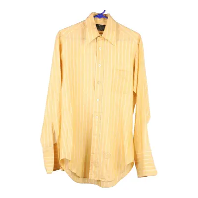 Sears Striped Shirt - XL Yellow Polyester Blend