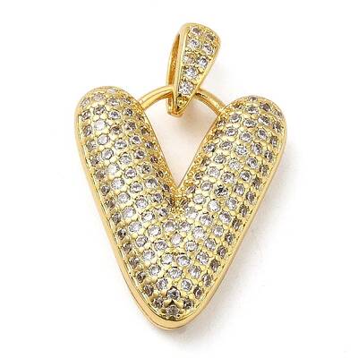 Brass Micro Pave Cubic Zirconia Pendants