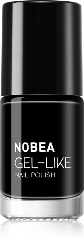 NOBEA Day-to-Day Gel-like nail polish gel effect color Black sapphire #N22 6 ml