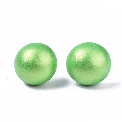 Pearlized Half Round Schima Wood Earrings for Girl Women