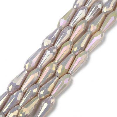 Electroplated Opaque Glass Beads Strands