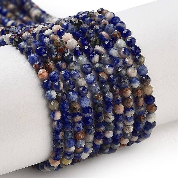 Natural Sunset Sodalite Beads Strands