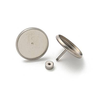 Non-Tarnish 201 Stainless Steel Stud Earrings Findings