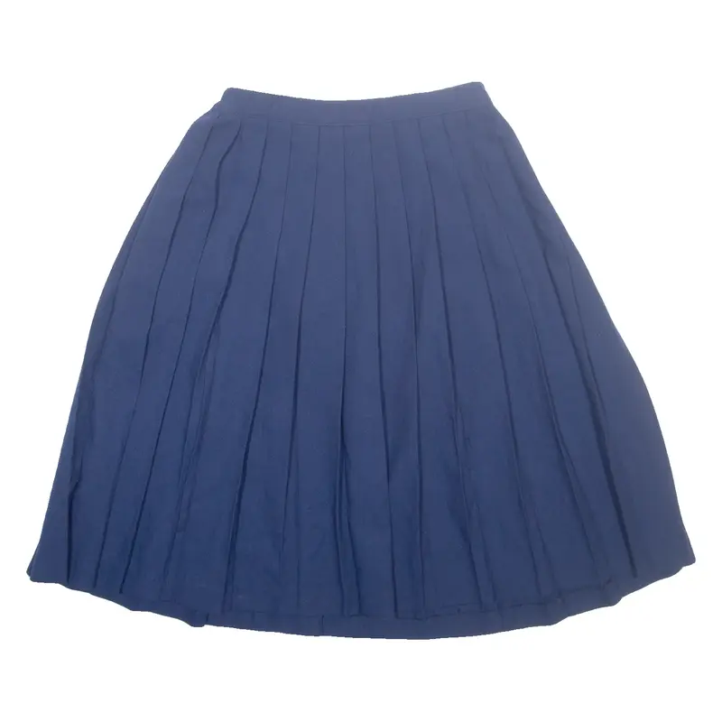 DIVISION OF GRAFF Womens Pleated Skirt Blue Midi S