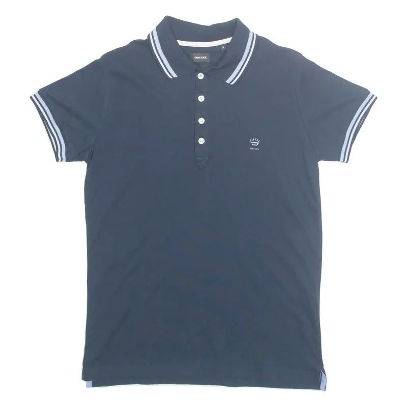 DIESEL Mens Polo Shirt Blue S