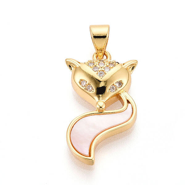 Brass Micro Pave Clear Cubic Zirconia Pendants