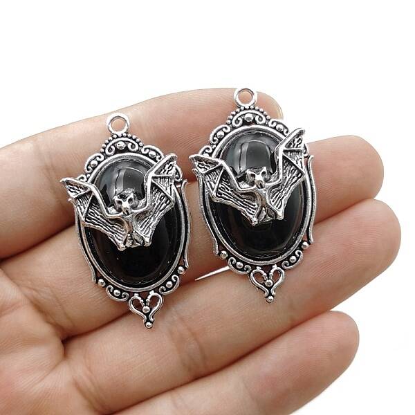 Vampire Bat Shaped Alloy Enamel Pendants