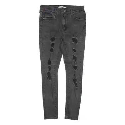 LEVI'S Distressed 720 High Rise Jeans Grey Denim Slim Skinny Womens W30 L27