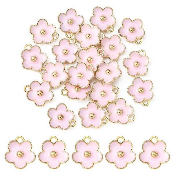 Light Gold Plated Alloy Enamel Pendants