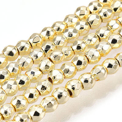 Electroplate Non-magnetic Synthetic Hematite Bead Strands